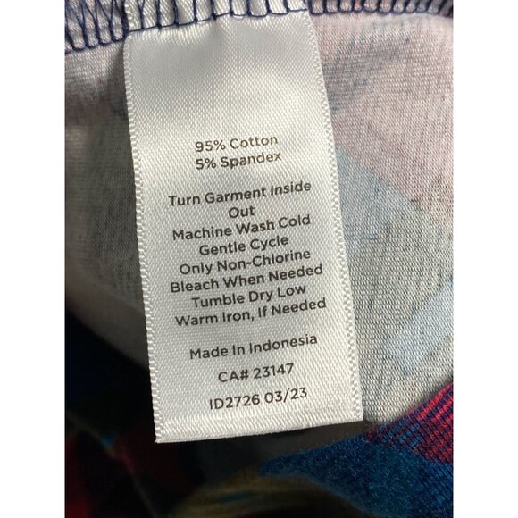 Talbots Womens Plaid Long Sleeve Turtleneck Tee Top Size XL Holiday CJ. Jill Flo - Picture 6 of 13